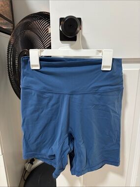 Women’s High-Waist Blue Bike Shorts